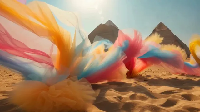Tulle's dance by the Pyramids