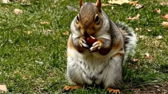 Funny Viral Squirrel On AC Unit.mp4