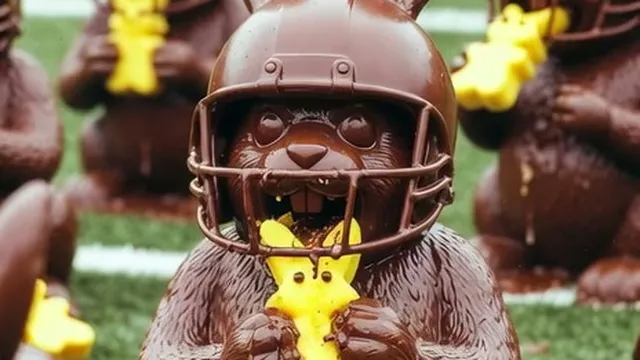 Chocolate Bunny Eats Marshmallow Bunny !