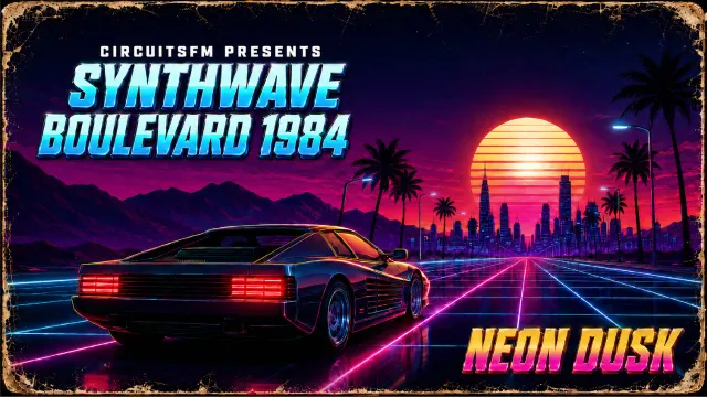 Synthwave Boulevard 1984: Neon Dusk | Retro Night Drive Music