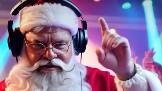 Santa Claus at the disco club