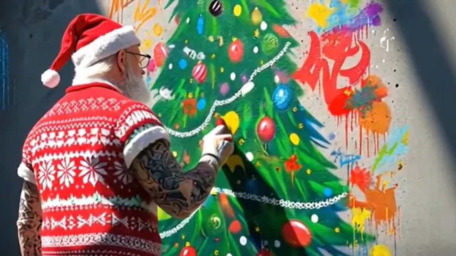 Santa Claus Graffiti
