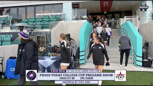 Frogs Today Women's Soccer College Cup Pregame Show presented by Texit Coin